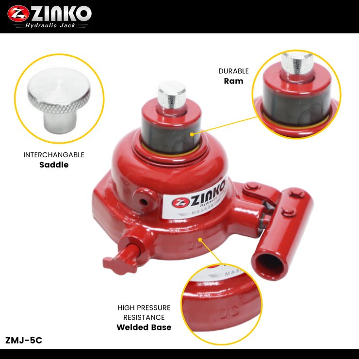 COMPACT MINI JACK - 5 TON MODEL: ZMJ-5C – Zinko Hydraulic Jack COMPACT MINI JACK - 5 TON MODEL: ZMJ-5C – Zinko Hydraulic Jack